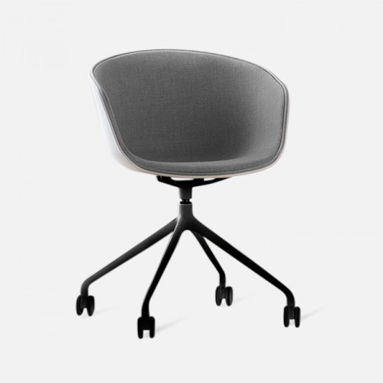 U Shape Armchair, W57, Grey with Wheels U Shape Armchair, W57, Grey with Wheels